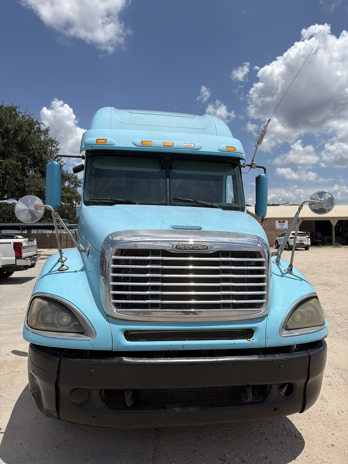 Front of the M&M Repair Road Service shop